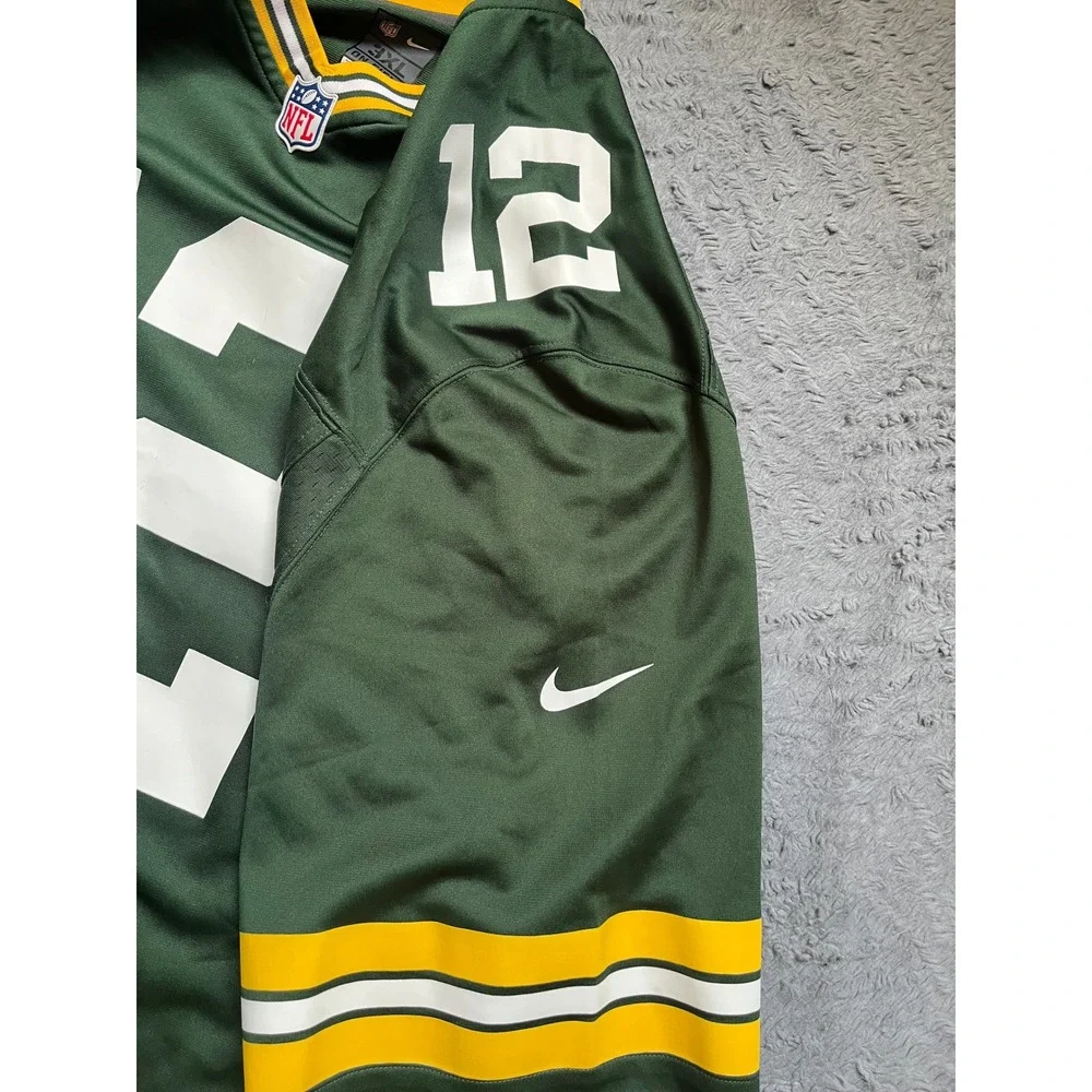 Nike Green Bay Packers Aaron Rodgers 12 Jersey Mens 3XL Green NFL Football